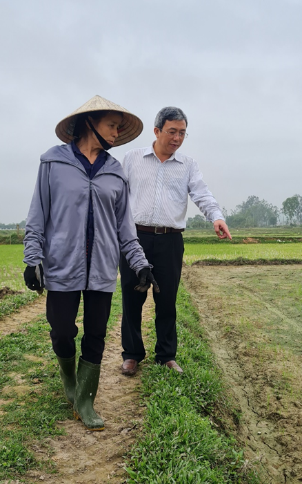 Lãnh đạo Chi cục kiểm tra tình hình sản xuất trồng trọt trước tết Nguyên Đán 2022